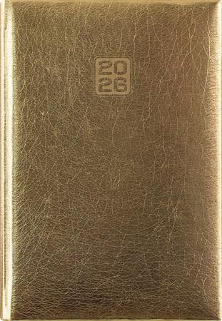 Naptár, tervező, A5, heti, DAYLINER, "Mirror", arany