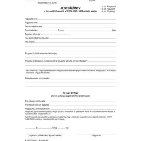   Nyomtatvány, jegyzőkönyv a fogyasztó minőségi kifogásáról, 25x3, A5, VICTORIA PAPER, "B.13-233", 20 tömb/csomag