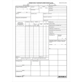   Nyomtatvány, nemzetközi tehergépjármű menetlevél, A3, VICTORIA PAPER "B.7300-237"