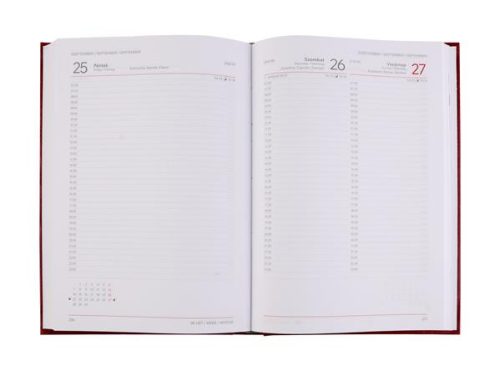 Naptár, tervező, A5, napi, VICTORIA OFFICE "Chrono", fekete (2026 évi)