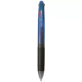   Golyóstoll, 0,25 mm, nyomógombos, négyszínű, PILOT "Feed GP4", kék test
