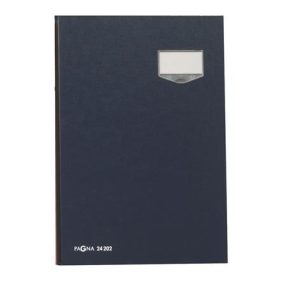 Aláírókönyv, A4, 20 rekeszes, karton, PAGNA, kék