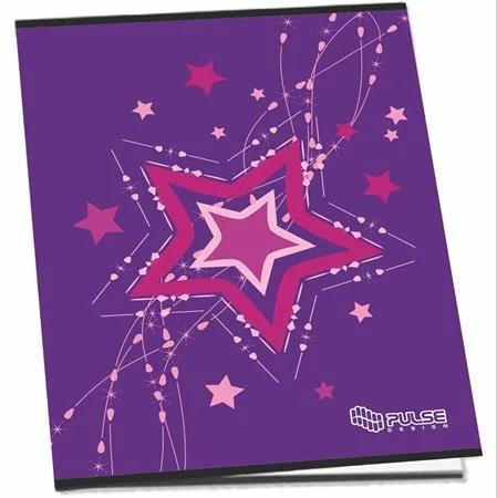 Füzet, tűzött, A5, kockás, 52 lap, PULSE "Girls"