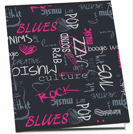 Füzet, tűzött, A5, vonalas, 52 lap, PULSE "Girls"