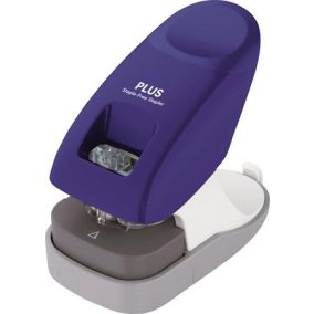 Kapocs nélküli tűzőgép, asztali, 10 lap, PLUS, kék