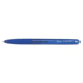   Golyóstoll, 0,22 mm, nyomógombos, PILOT "Super Grip G", kék