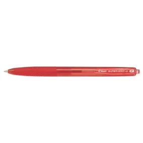   Golyóstoll, 0,22 mm, nyomógombos, PILOT "Super Grip G", piros
