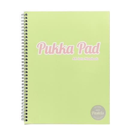 Spirálfüzet, A4, vonalas, 100 lap, PUKKA PAD "Pastel Jotta Pad", vegyes szín