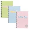 Spirálfüzet, A5, vonalas, 100 lap, PUKKA PAD "Pastel Jotta Pad", vegyes szín