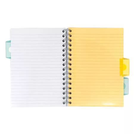 Spirálfüzet, A5, vonalas, 100 lap, PUKKA PAD "Pastel project book", vegyes szín