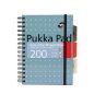 Spirálfüzet, A5, vonalas, 100 lap, PUKKA PAD "Metallic Project Book", vegyes szín