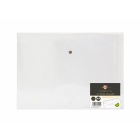   Irattartó tasak, A3, PP, patentos, PUKKA PAD "Concord", áttetsző