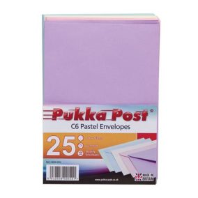 Boríték, C6, szilikonos, PUKKA PAD "Pastel", vegyes színek   Boríték, C6, szilikonos, PUKKA PAD "Pastel", vegyes színek
