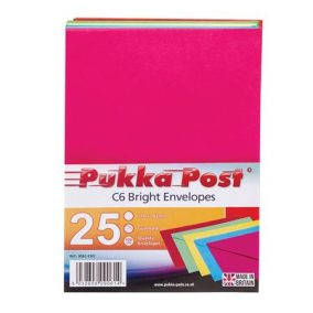 Boríték, C6, szilikonos, PUKKA PAD "Bright", vegyes színek   Boríték, C6, szilikonos, PUKKA PAD "Bright", vegyes színek