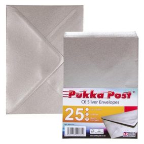 Boríték, C6, szilikonos, PUKKA PAD "Silver", ezüst   Boríték, C6, szilikonos, PUKKA PAD "Silver", ezüst