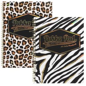 Spirálfüzet, A4+, vonalas, 80 lap, PUKKA PAD "Wild Jotta", vegyes minta   Spirálfüzet, A4+, vonalas, 80 lap, PUKKA PAD "Wild Jotta", vegyes minta