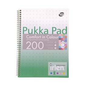 Spirálfüzet, A4, vonalas, 100 lap, PUKKA PAD "Irlen Jotta Green"   Spirálfüzet, A4, vonalas, 100 lap, PUKKA PAD "Irlen Jotta Green"