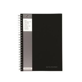 Spirálfüzet, A4, vonalas, 80 lap, PUKKA PAD "Black", fekete   Spirálfüzet, A4, vonalas, 80 lap, PUKKA PAD "Black", fekete