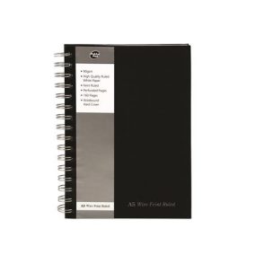 Spirálfüzet, A5, vonalas, 80 lap, PUKKA PAD "Black", fekete   Spirálfüzet, A5, vonalas, 80 lap, PUKKA PAD "Black", fekete