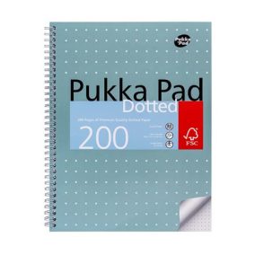 Spirálfüzet, A4+, pontrácsos, 100 lap, PUKKA PAD "Metallic Jotta"   Spirálfüzet, A4+, pontrácsos, 100 lap, PUKKA PAD "Metallic Jotta"