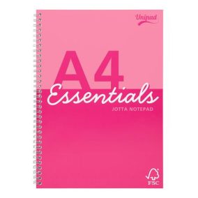 Spirálfüzet, A4, vonalas, 80 lap, PUKKA PAD "Unipad Essentials Jotta", vegyes   Spirálfüzet, A4, vonalas, 80 lap, PUKKA PAD "Unipad Essentials Jotta", vegyes