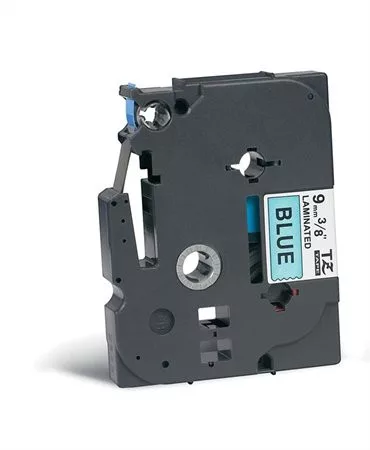Feliratozógép szalag, 9 mm x 8 m, BROTHER, "TZe-521" kék-fekete