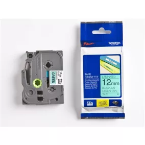   Feliratozógép szalag, 12 mm x 8 m, BROTHER, "TZe-731" zöld-fekete