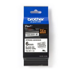 Feliratozógép szalag, erős tapadású, 9 mm x 8 m, BROTHER, "Professzionális TZe-S221" fehér-fekete   Feliratozógép szalag, erős tapadású, 9 mm x 8 m, BROTHER, "Professzionális TZe-S221" fehér-fekete