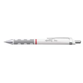   Golyóstoll, 0,8 mm, nyomógombos, fehér tolltest, ROTRING "Tikky", kék