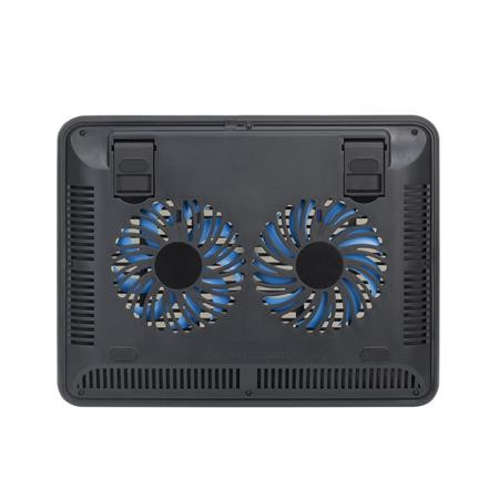 Notebook állvány, hűtőventilátorral, 15,6", RIVACASE "5555", ezüst