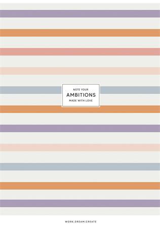 Füzet, tűzött, A4, vonalas, 40 lap, SHKOLYARYK "Ambitions", vegyes
