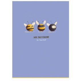   Füzet, tűzött, A4, kockás, 40 lap, SHKOLYARYK, "Bee different", vegyes