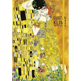   Skiccfüzet, A5, pontrácsos, 80 lap, keményfedeles, SHKOLYARYK, "Klimt&Van Gogh", vegyes