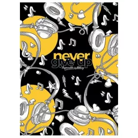   Füzet, tűzött, A5, vonalas, 80 lap, SHKOLYARYK "Never give up", vegyes