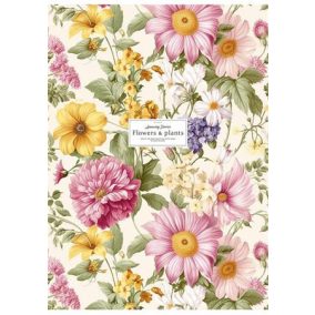 Füzet, tűzött, A4, kockás, 80 lap, SHKOLYARYK "Flowers and plants", vegyes   Füzet, tűzött, A4, kockás, 80 lap, SHKOLYARYK "Flowers and plants", vegyes