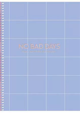 Spirálfüzet, B5, kockás, 80 lap, keményfedeles, SHKOLYARYK "No bad days", vegyes