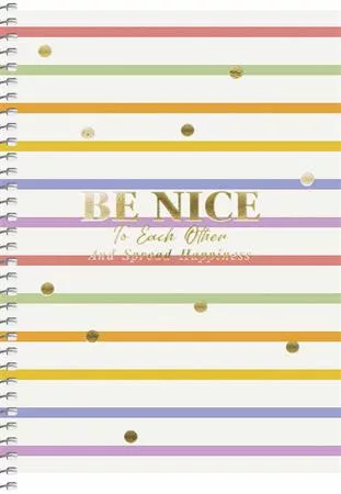 Spirálfüzet, A5, kockás, 80 lap, SHKOLYARYK, színes minták, vegyes