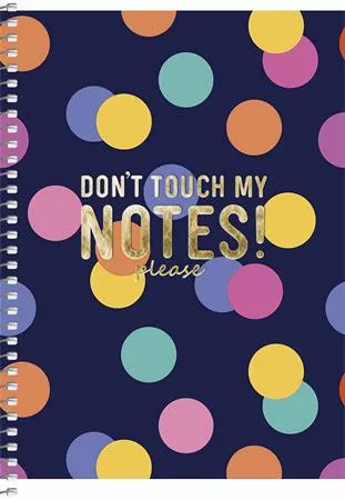 Spirálfüzet, A5, kockás, 80 lap, SHKOLYARYK, színes minták, vegyes