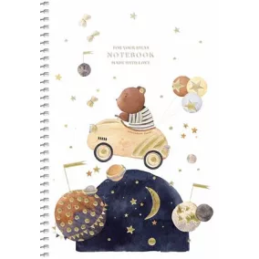   Spirálfüzet, A5, kockás, 80 lap, SHKOLYARYK, "Made with love", vegyes