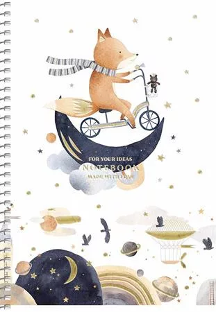 Spirálfüzet, A5, kockás, 80 lap, SHKOLYARYK, "Made with love", vegyes