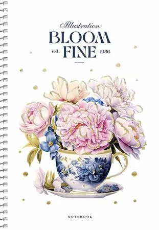 Spirálfüzet, A5, kockás, 80 lap, SHKOLYARYK, "Made with love", vegyes