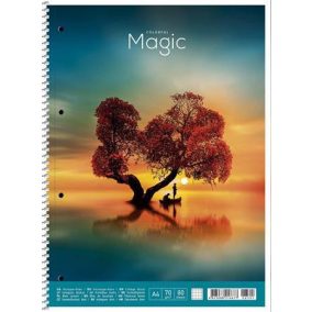 Spirálfüzet, A4+, kockás, 80 lap, SHKOLYARYK "Colourful magic", vegyes   Spirálfüzet, A4+, kockás, 80 lap, SHKOLYARYK "Colourful magic", vegyes