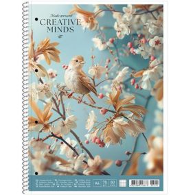 Spirálfüzet, A4, kockás, 80 lap, SHOLYARYK "College Block Creative Minds", vegyes   Spirálfüzet, A4, kockás, 80 lap, SHOLYARYK "College Block Creative Minds", vegyes