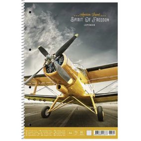 Spirálfüzet, A4, kockás, 80 lap, SHKOLYARYK "Spirit of Freedom", vegyes   Spirálfüzet, A4, kockás, 80 lap, SHKOLYARYK "Spirit of Freedom", vegyes