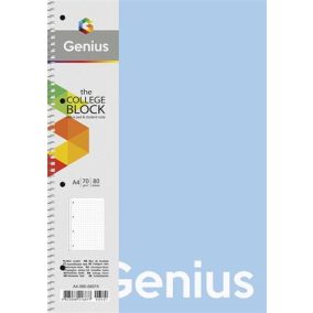 Spirálfüzet, A4, vonalas, 80 lap, PP borító, SHKOLYARYK "Genius Pastel", vegyes   Spirálfüzet, A4, vonalas, 80 lap, PP borító, SHKOLYARYK "Genius Pastel", vegyes