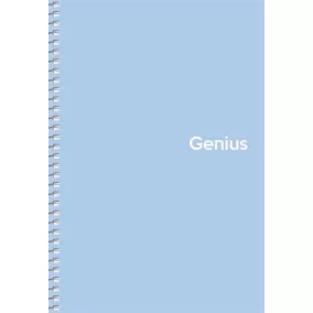   Spirálfüzet, A5, kockás, 80 lap, PP borító, SHKOLYARYK "Genius Pastel", vegyes