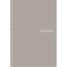 Spirálfüzet, A5, kockás, 80 lap, PP borító, SHKOLYARYK "Genius", vegyes   Spirálfüzet, A5, kockás, 80 lap, PP borító, SHKOLYARYK "Genius", vegyes