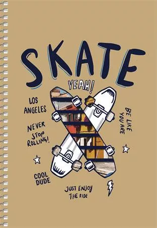 Spirálfüzet, A5, kockás, 96 lap, SHKOLYARYK "Student", vegyes