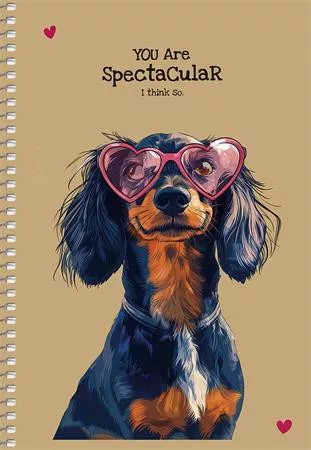 Spirálfüzet, A5, sima, 96 lap, SHKOLYARYK, állatok, vegyes