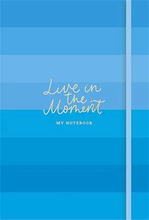 Jegyzetfüzet, A5, vonalas, sima, pontrácsos, 96 lap, keményfedeles, SHKOLYARYK "Live in the moment", vegyes minta